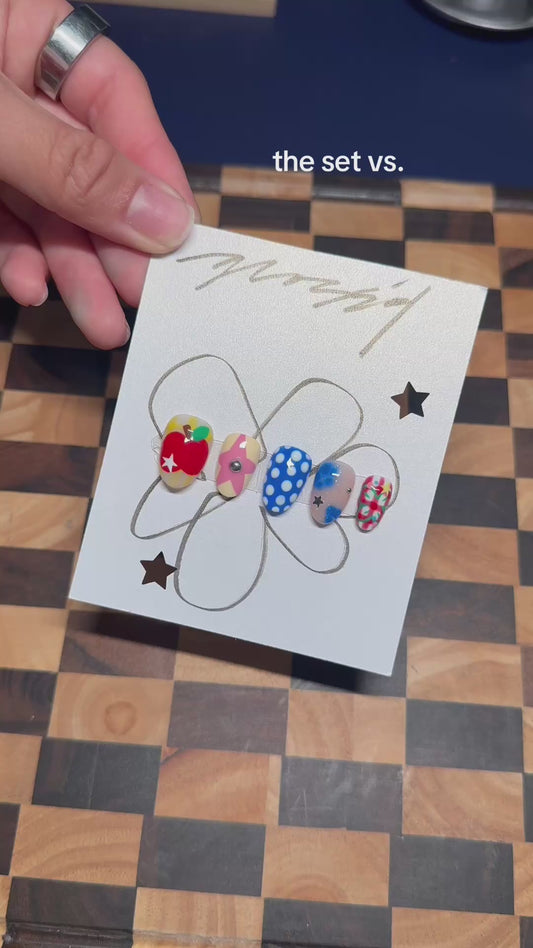 Blue Apple gingham set